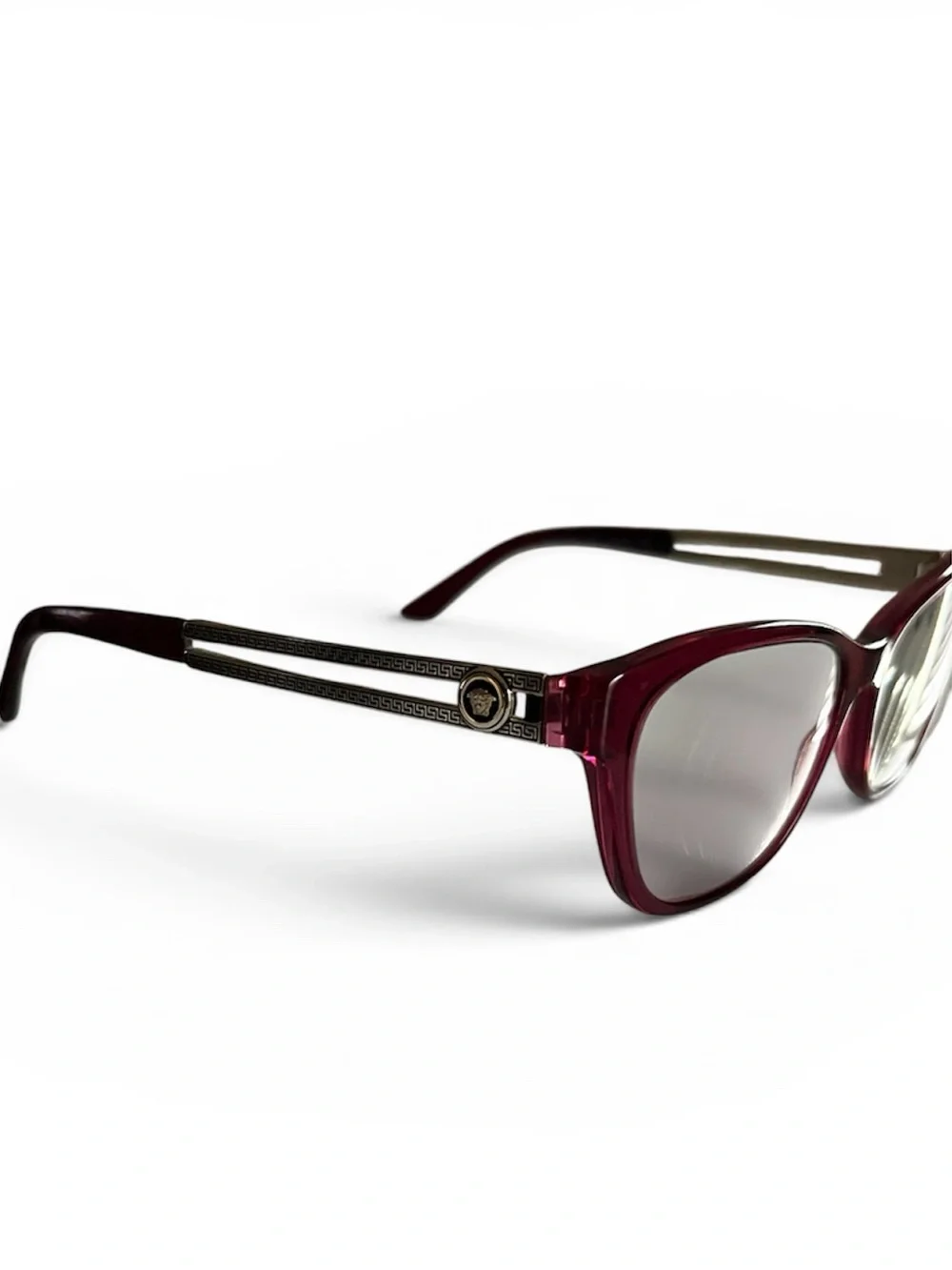 Versace MOD 3220 5097 Fuchsia/violet Gold Medusa Reading Eyeglasses Cat Eye